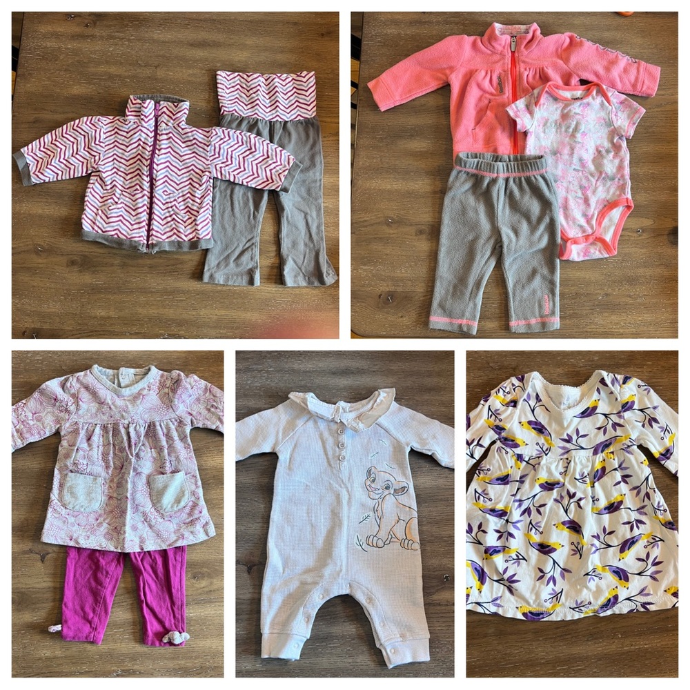 3-6M Lot - Baby Sprout, Reebok, Isaac Mizrath, Disney Baby & Old Navy